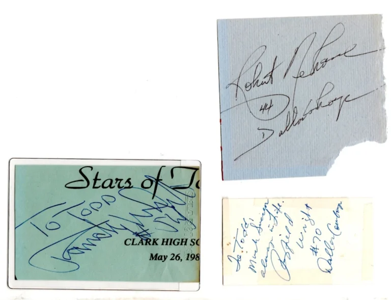 Dallas Cowboys hand SIGNED Lot Rayfield Wright Randy White Robert Newhouse COA