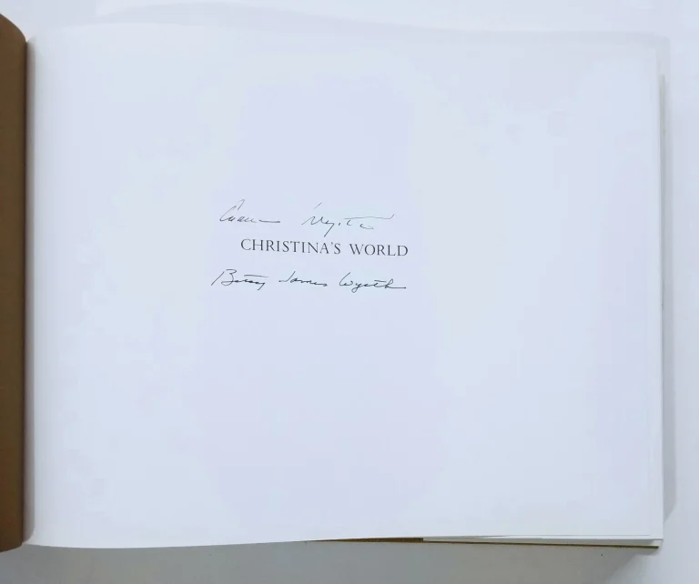 Andrew & Betsy James Wyeth SIGNED Christina's World HC Book JSA LOA Autographed
