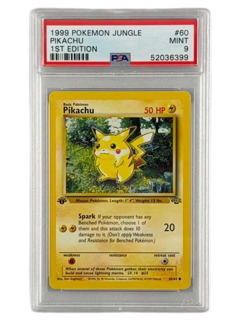 1999 Pokemon Jungle Pikachu 1st Edition 60/64 PSA 9 Mint