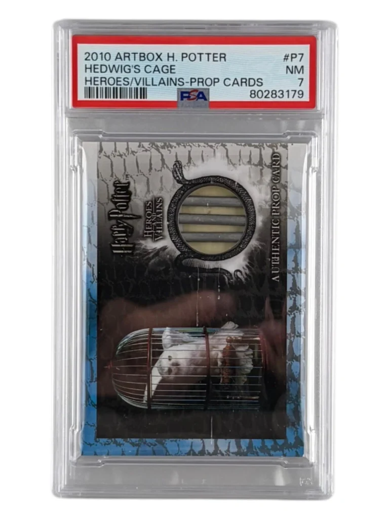 2010 Artbox Harry Potter H&V SS P7 Hedwig's Cage Prop Card /130 PSA 7