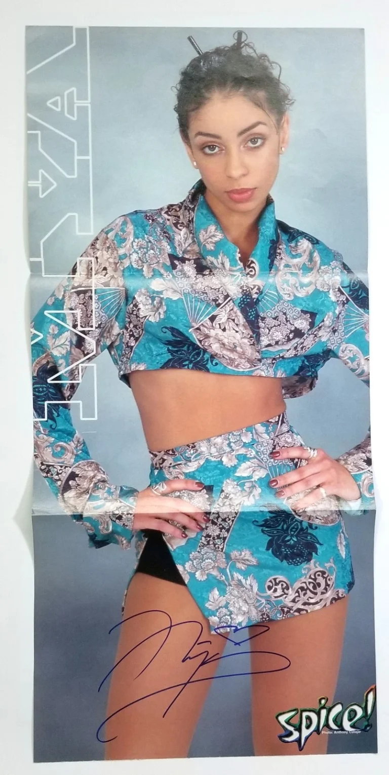 Mya Harrison singer REAL hand SIGNED Mag Foldout Poster COA Autographed