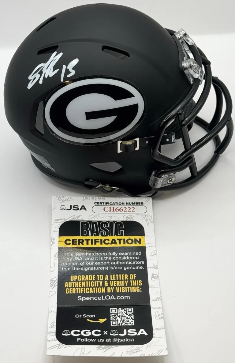 Stetson Bennett Signed Autographed Black Georgia Bulldogs Mini Helmet JSA COA