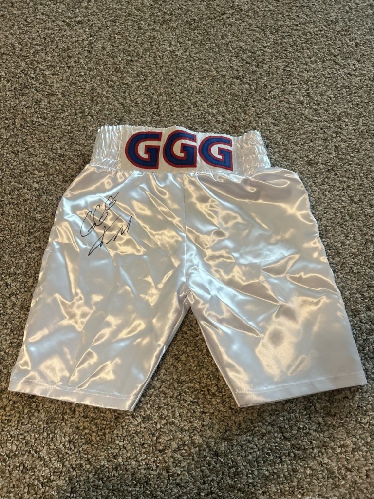 GENNADY GOLOVKIN SIGNED AUTOGRAPH BOXING TRUNKS SHORTS PSA COA BOXER HOF GGG