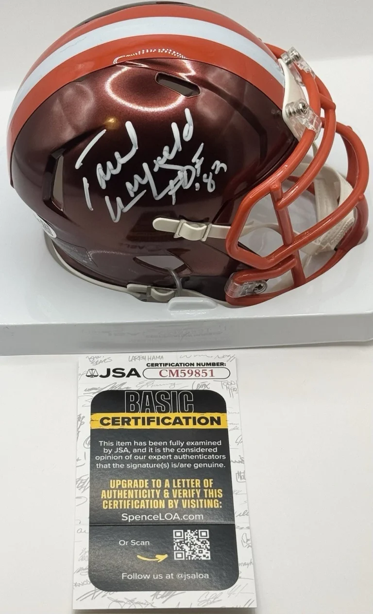 Paul Warfield Signed Autographed Cleveland Browns Flash Mini Helmet JSA COA
