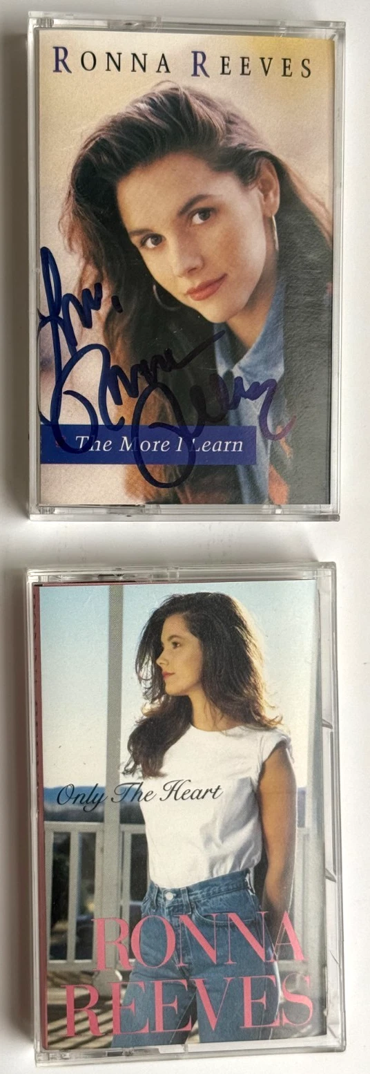 Ronna Reeves REAL hand SIGNED pair of Cassette More I Learn + Only The Heart COA