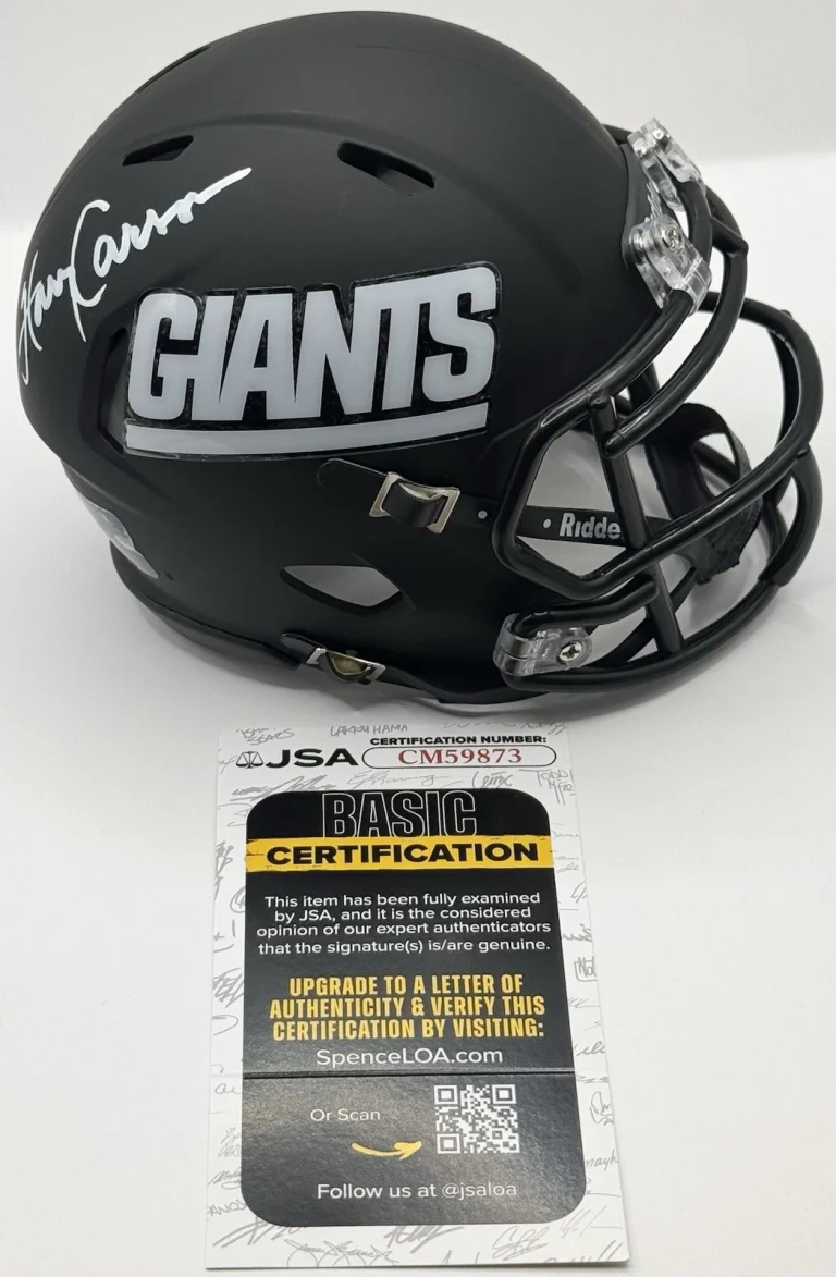 Harry Carson Signed Autographed New York Giants Mini Helmet JSA COA