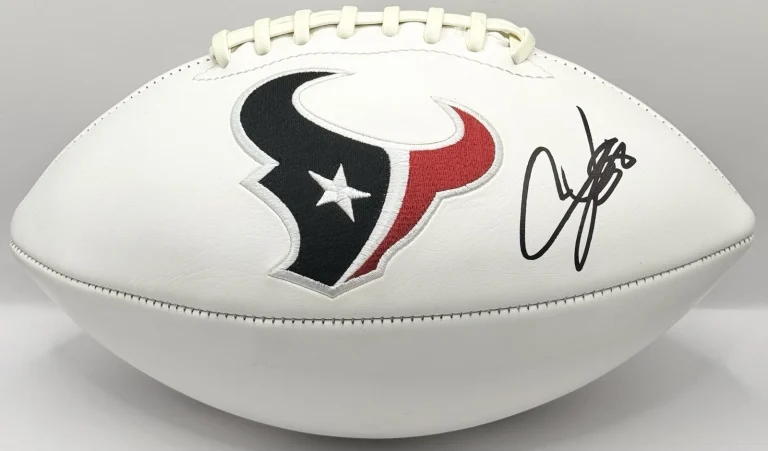 Andre Johnson Signed Autographed Houston Texans Logo Football JSA COA