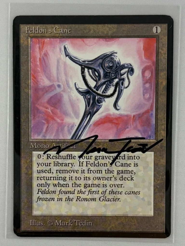 Feldon's Cane Signed MTG Antiquities Mark Tedin Magic