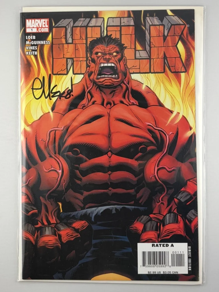 Hulk #1 1st App Of The Red Hulk/Thaddeus Ross 2008 Ed Mcguinness Signed SS