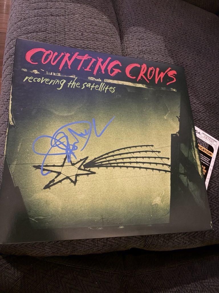 Adam Duritz SIGNED Vinyl ALBUM JSA Authenticated COA Recovering The Satellites