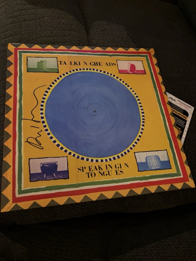 David Byrne SIGNED Vinyl Talking Heads JSA Authenticated COA Speaking In Tongues