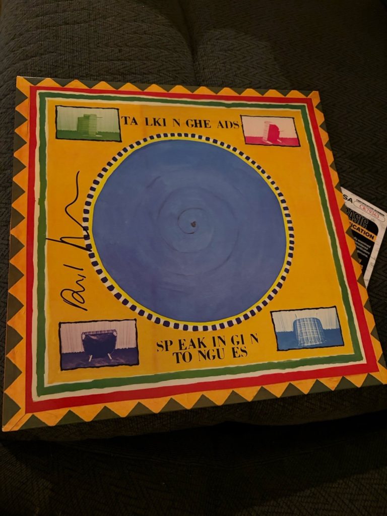 David Byrne SIGNED Vinyl Talking Heads JSA Authenticated COA Speaking In Tongues