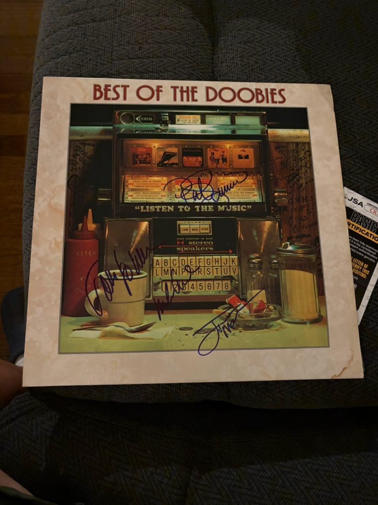 Doobie Brothers SIGNED Vinyl JSA Authenticated COA Michael McDonald Tom Pat John
