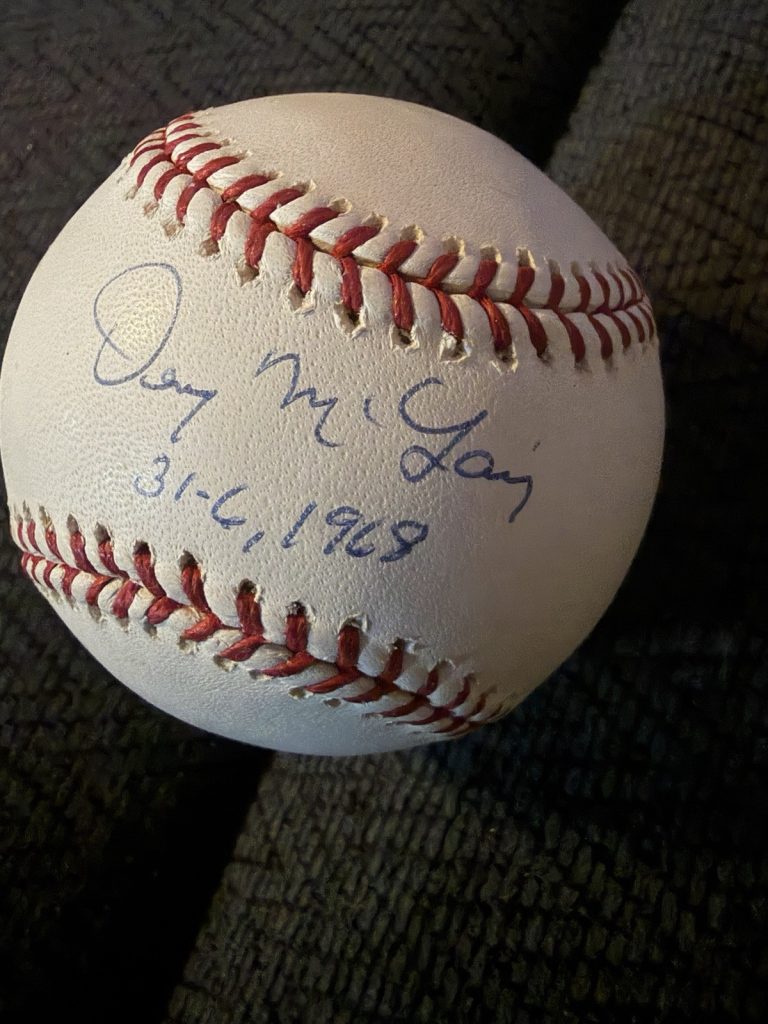 Denny McLain Signed Baseball Official Authentic Rawlings ROMLB 32-6 1968 Selig