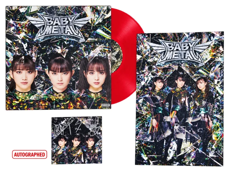 Babymetal NEW Metal Forth Red Vinyl + REAL hand SIGNED Art Card #2 COA & extras
