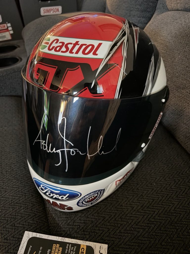 Ashley Force-Hood Signed Full Size Helmet F/S JSA Authentication COA NHRA