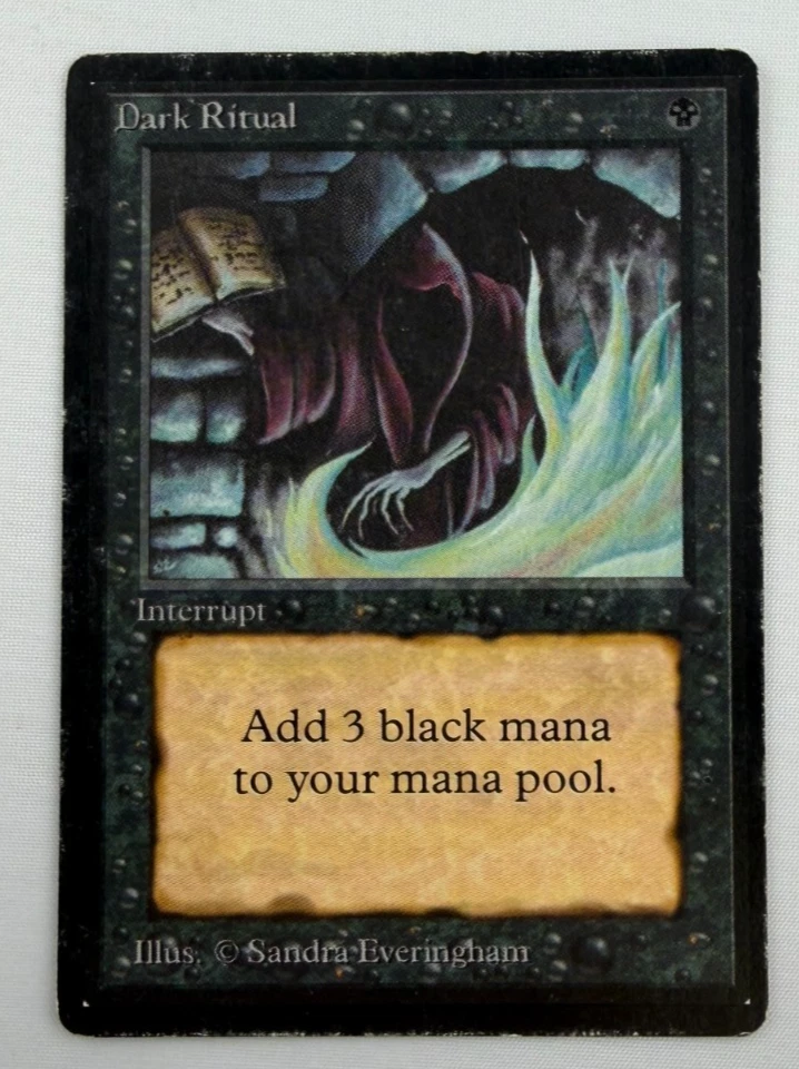 MTG Dark Ritual Beta 1993 Limited Edition Black Border Vintage Magic HP