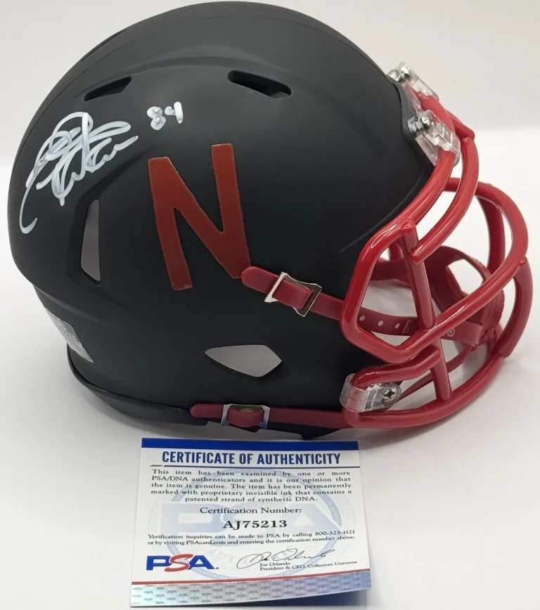 Mike Rucker Signed Autographed Nebraska Cornhuskers Mini Helmet PSA/DNA COA