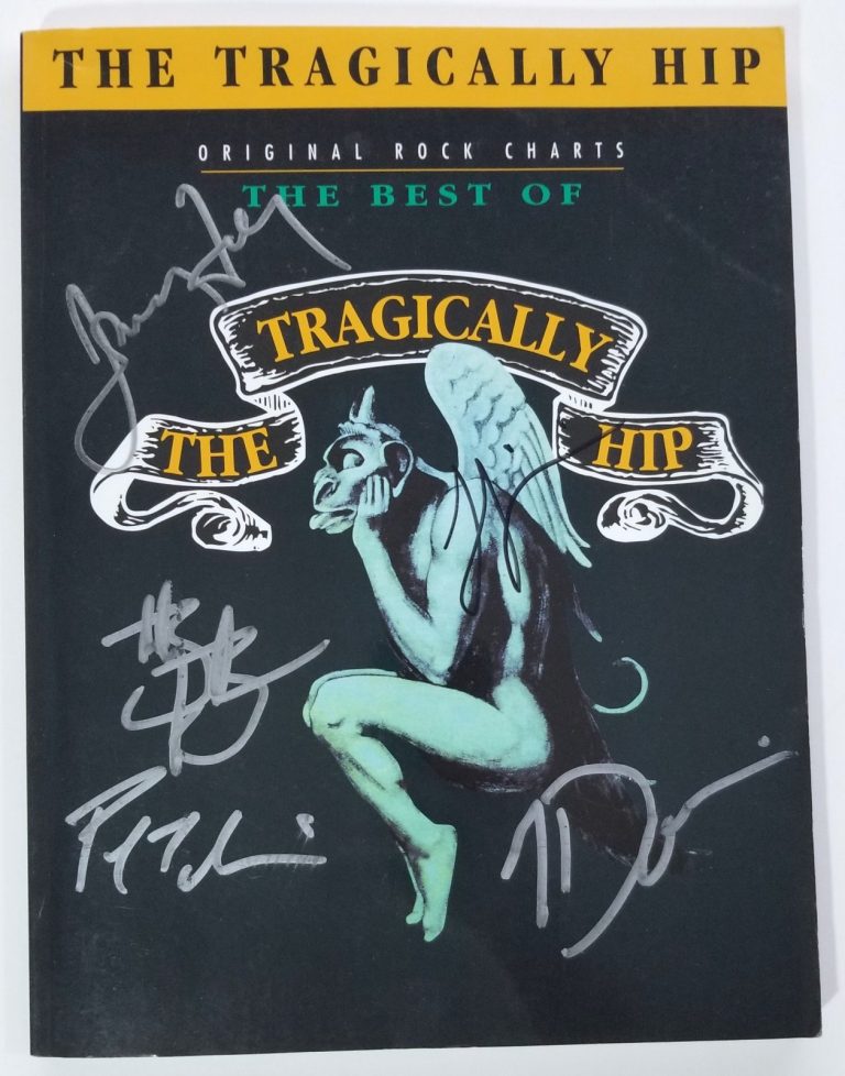 The Tragically Hip SIGNED Best of Tragically Hip Songbook JSA LOA Gord Downie +4