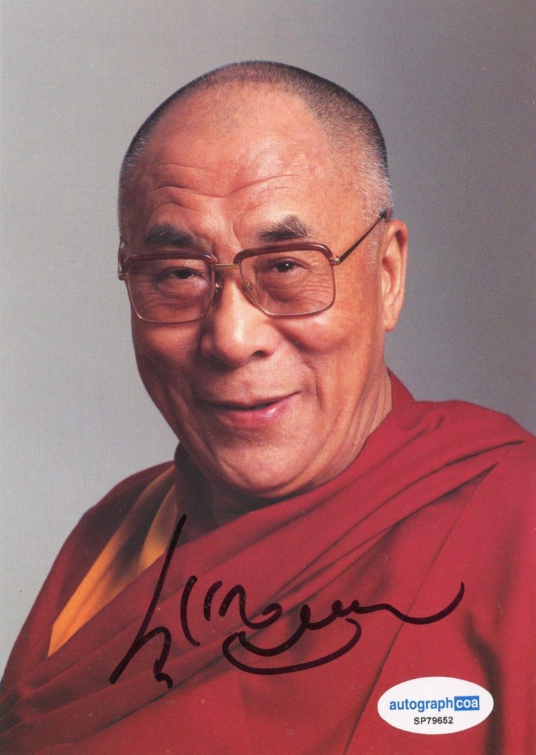 Dalai Lama AUTOGRAPH Signed Tibet His Holiness Tenzin Gyatso 5x7 Photo C ACOA