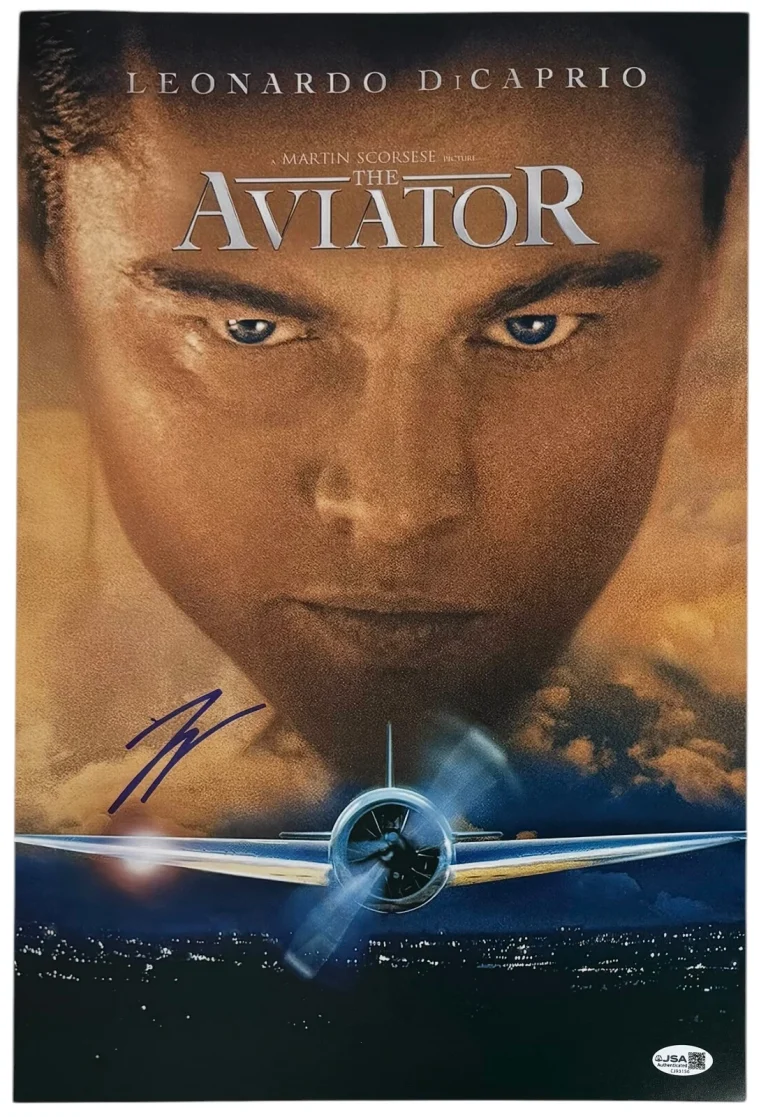 Leonardo DiCaprio Signed Autograph The Aviator 12x18 Movie Poster Photo JSA COA