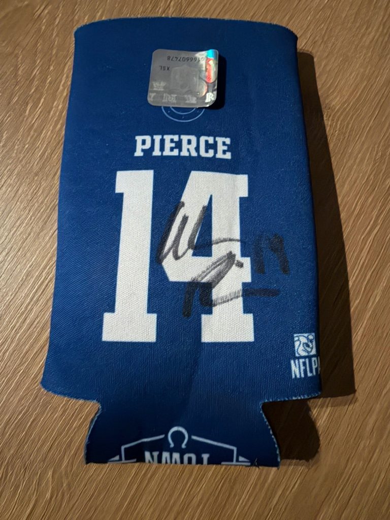 Alex Pierce Signed Indianapolis Colts Beer Can Koozie Coozie 2026
