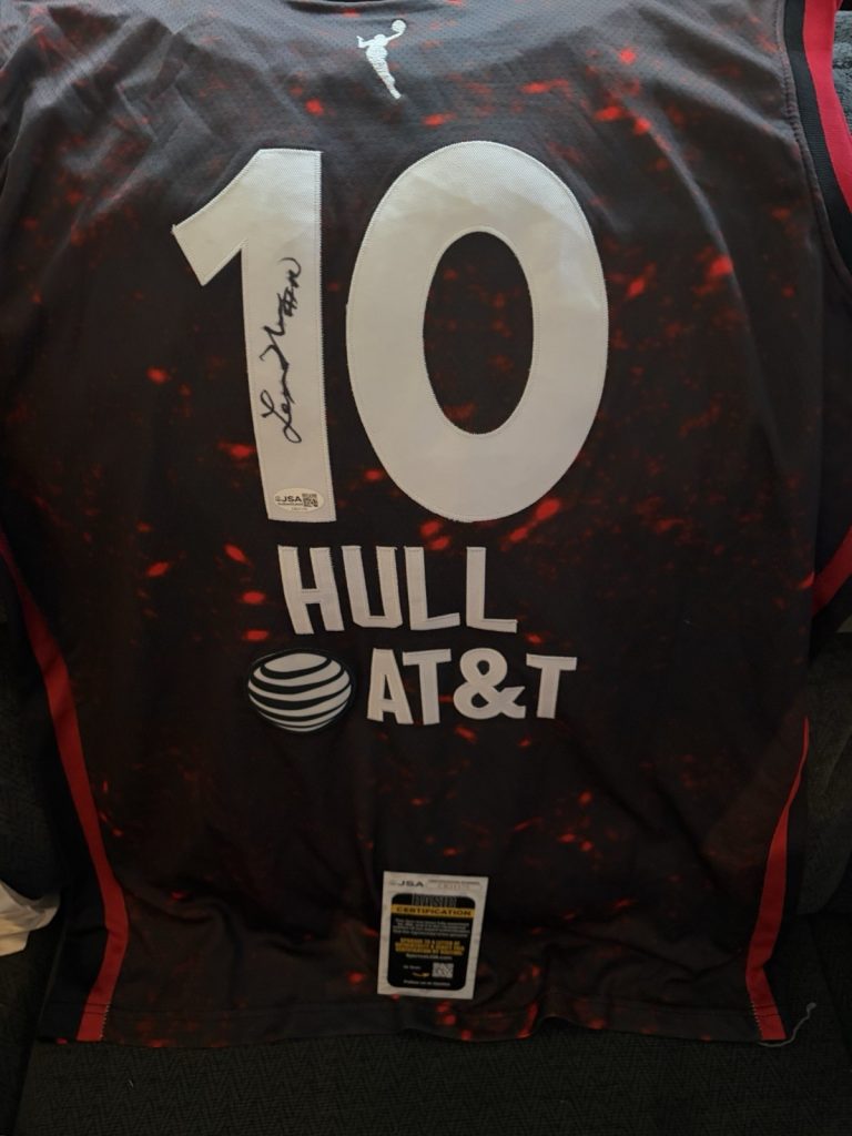 Lexie Hull SIGNED Indiana Fever Stitched Jersey PSA Authenticated L