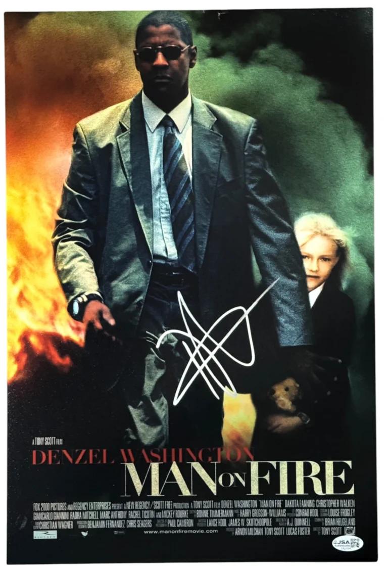 Denzel Washington Signed Autograph Man on Fire 12x18 Movie Poster Photo JSA COA