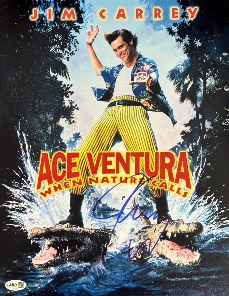 Jim Carrey Signed Autograph 11x14 Photo Ace Ventura: When Nature Calls JSA COA