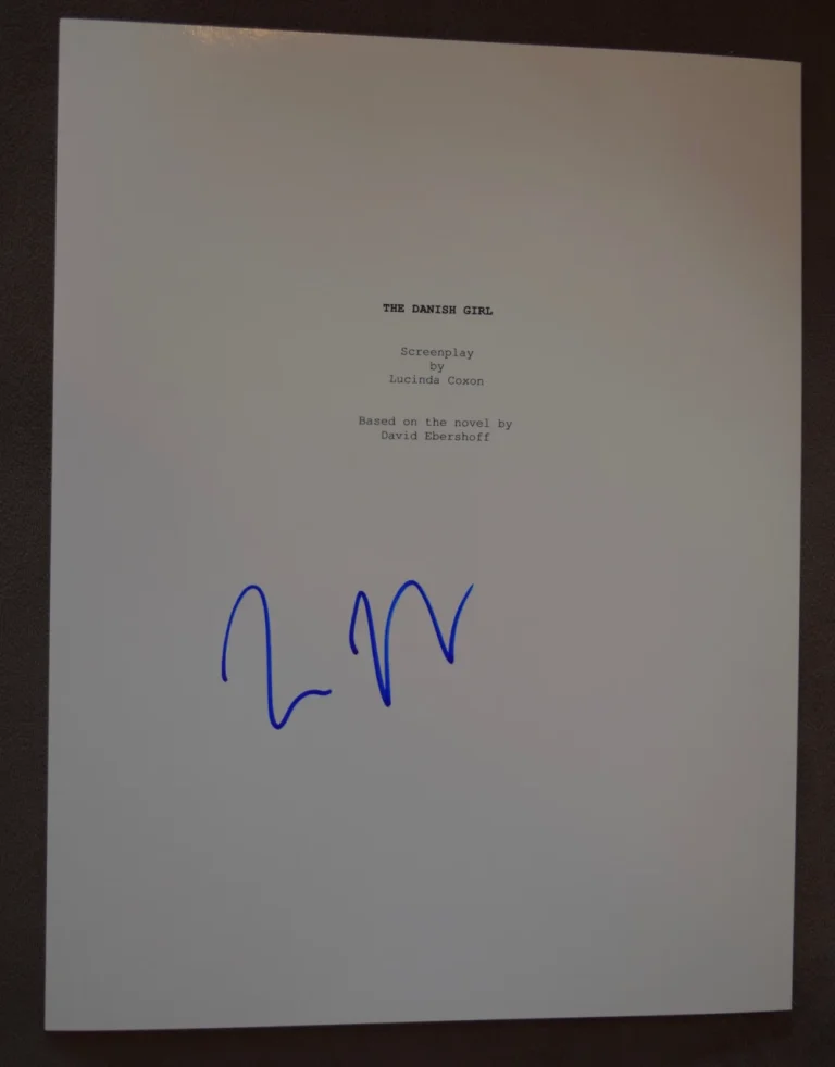 Director Tom Hooper Signed Autographed The Danish Girl Full Movie Script