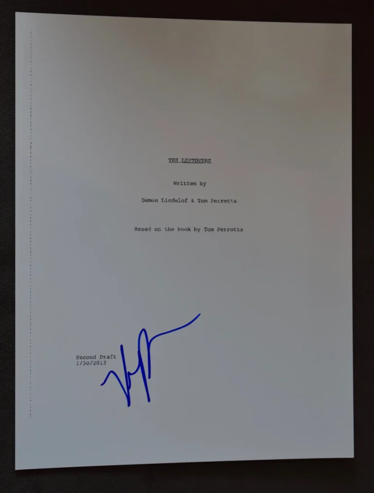 Amy Brenneman Signed Autographed The Leftovers  Full TV Pilot Script