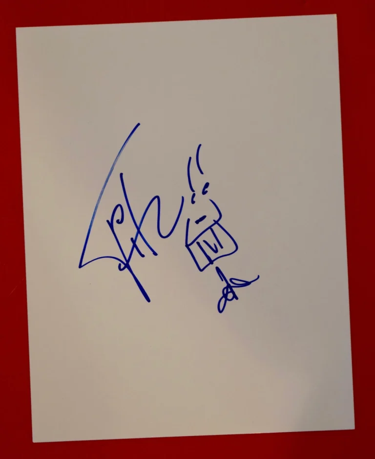 Brent Fitz Signed Autographed Hand Drawn Drum Sketch Slash Theory of a Deadman B
