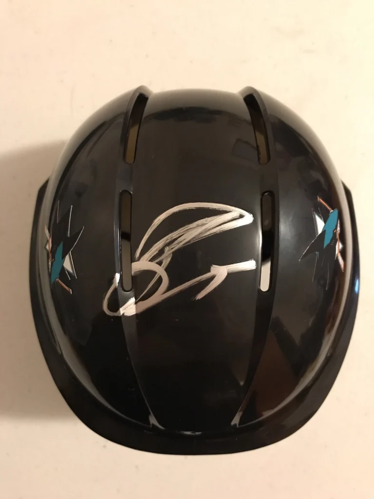 Brent Burns Signed Autographed San Jose Sharks Custom Mini Helmet Psa/Dna