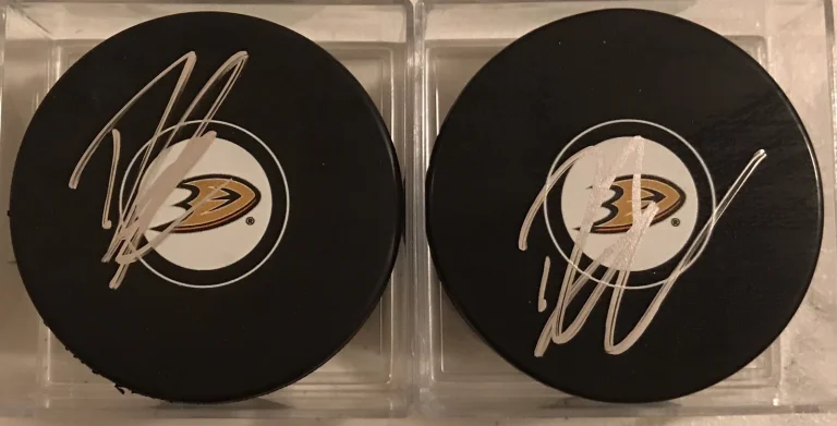 Ryan Kesler Signed Anaheim Ducks Logo Hockey Puck Coa Stanley Cup Rare