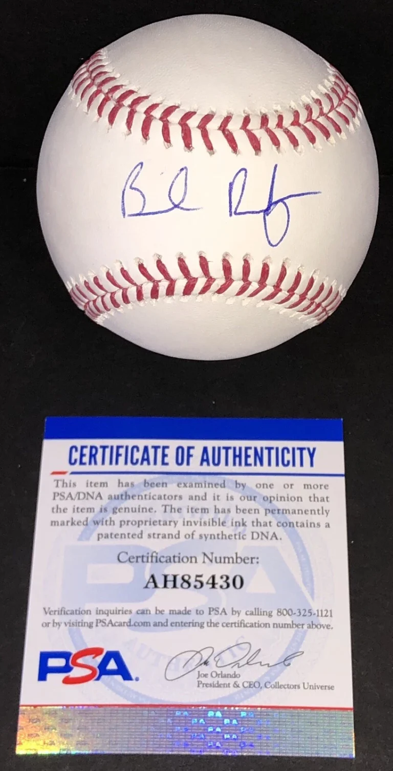 Brendan Rodgers Signed Autographed Colorado Rockies Oml Baseball Psa/Dna