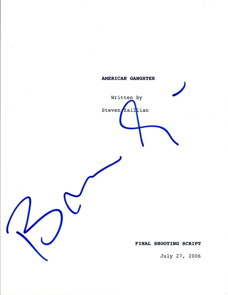 Brian Grazer Signed Autographed AMERICAN GANGSTER Full Movie Script COA VD