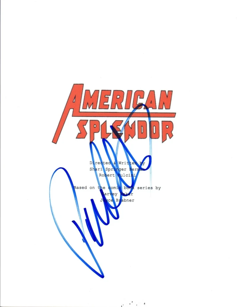 Paul Giamatti  Signed Autographed AMERICAN SPLENDOR Full Movie Script COA VD