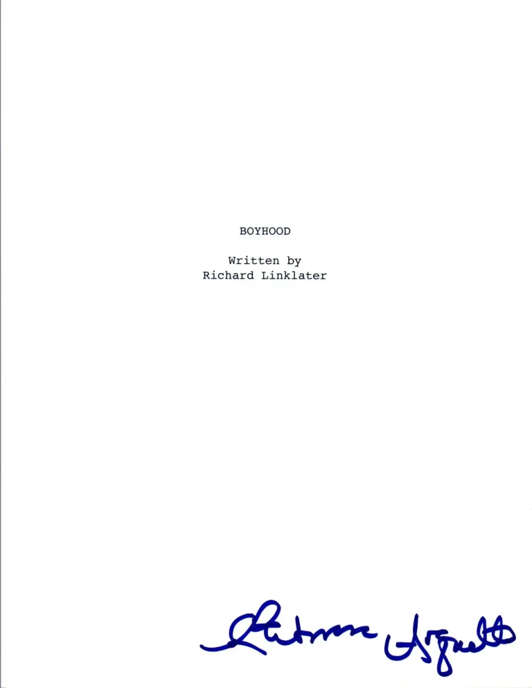 Patricia Arquette Signed Autographed BOYHOOD Movie Script COA VD