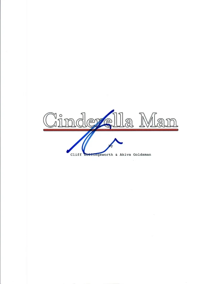 Akiva Goldsman Signed Autographed CINDERELLA MAN Movie Script COA VD