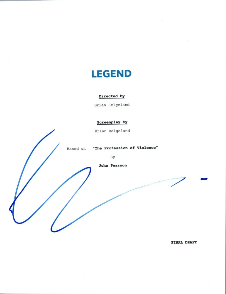 Emily Browning Signed Autographed LEGEND Full Movie Script COA VD