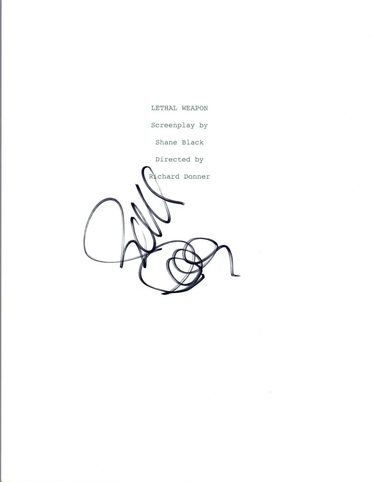 Richard Donner Signed Autographed LETHAL WEAPON Full Movie Script COA VD