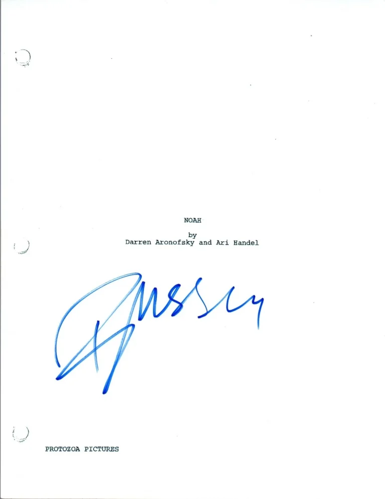 Russell Crowe Signed Autographed NOAH Full Movie Script COA VD