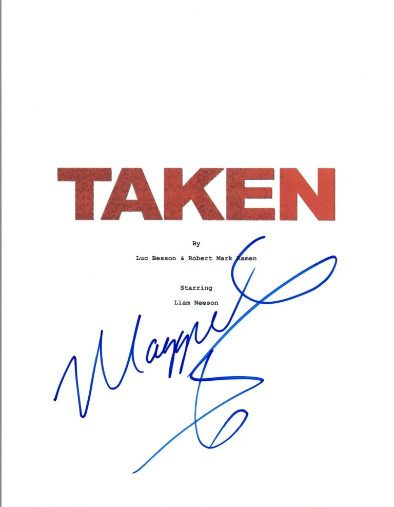 Maggie Grace Signed Autographed TAKEN Full Movie Script COA VD