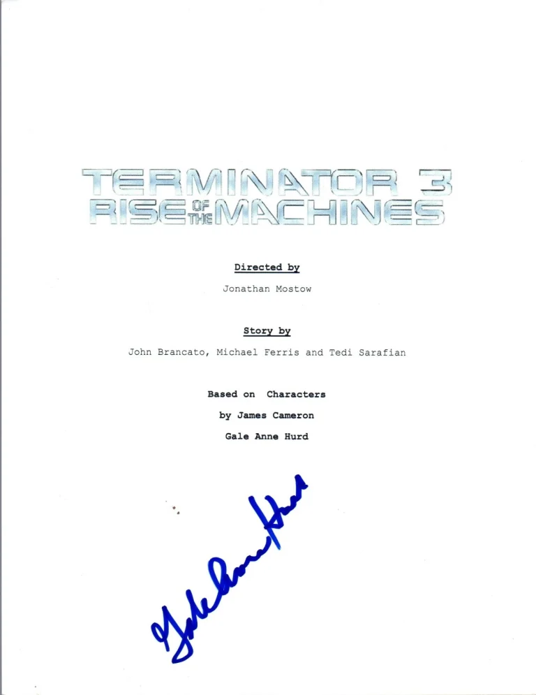 Gale Anne Hurd Signed Autograph TERMINATOR 3 RISE OF THE MACHINES Script COA VD