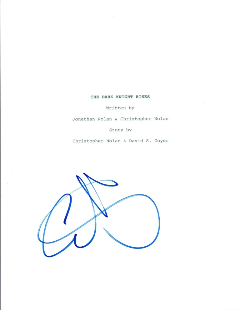 Anne Hathaway Signed Autographed THE DARK NIGHT RISES Movie Script COA VD
