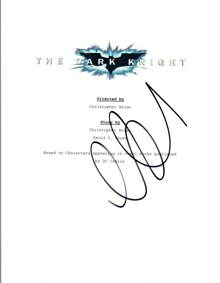 Maggie Gyllenhaal Signed Autographed THE DARK NIGHT Full Movie Script COA VD