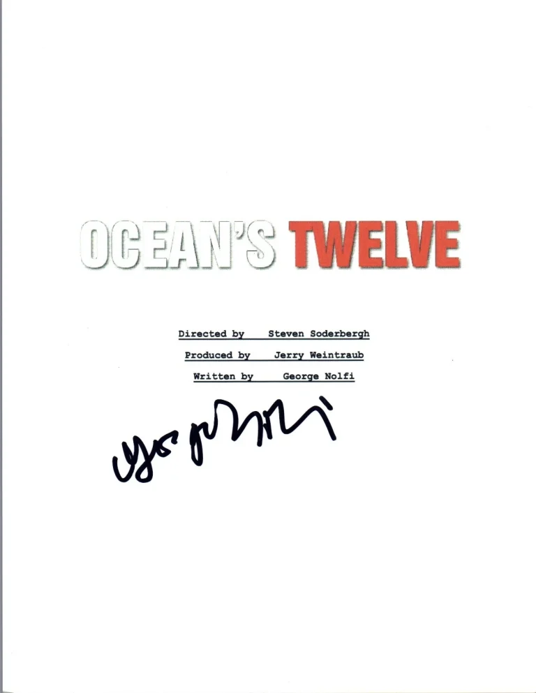George Nolfi Signed Autographed OCEAN'S TWELVE Full Movie Script COA VD