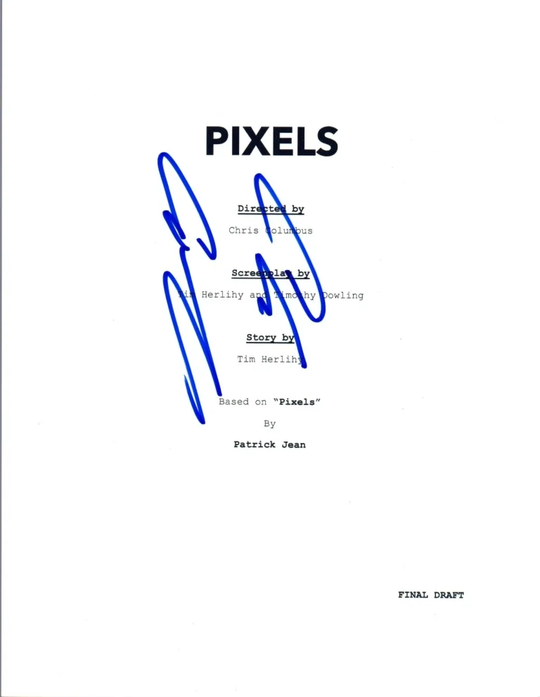 Chris Columbus Signed Autographed PIXELS Full Movie Script COA VD