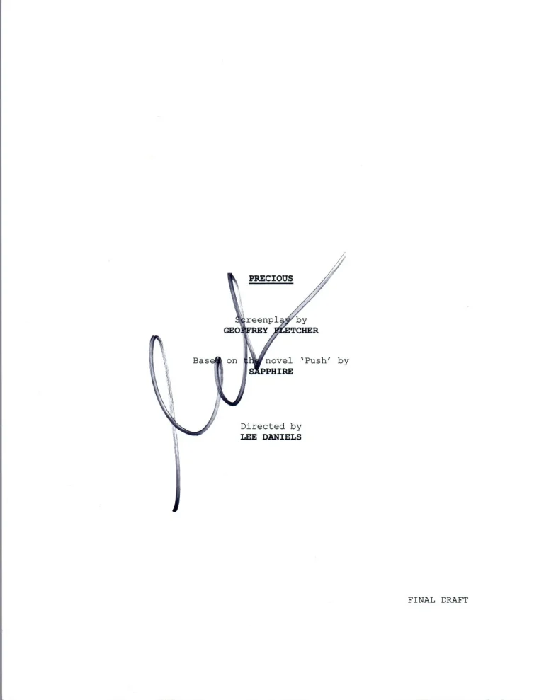 Lee Daniels Signed Autographed PRECIOUS Full Movie Script COA VD