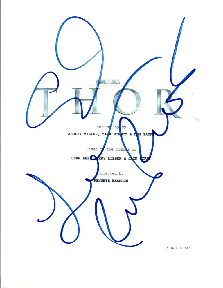 Rene Russo Signed Autographed THOR Full Movie Script COA VD